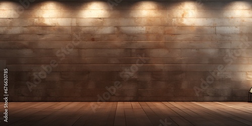 Illuminating Play of Light on Rustic Brick Wall  A Versatile Background for Dynamic Presentations