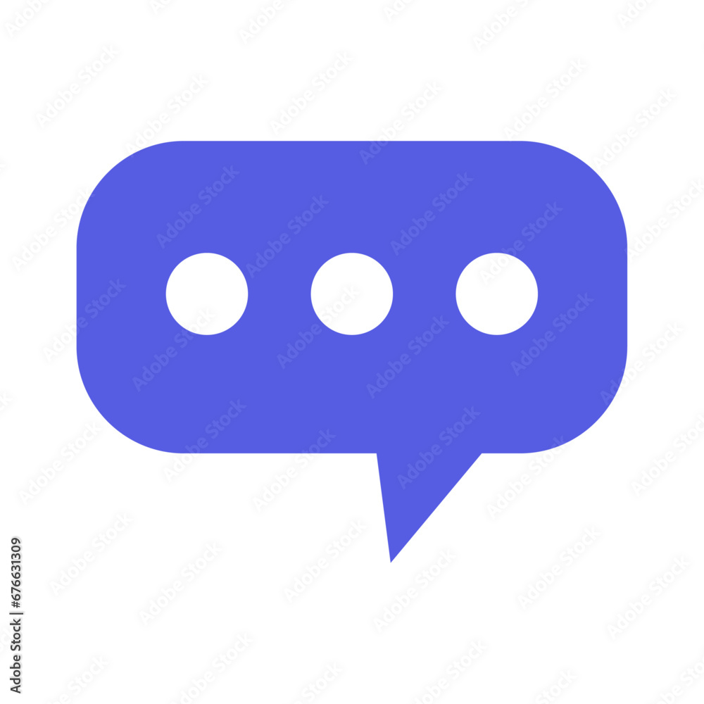 Vector chat speech bubble icon on white Vector chat speech bubble icon on white