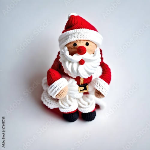 Image of a cute crocheted toy Christmas santa claus © freelanceartist
