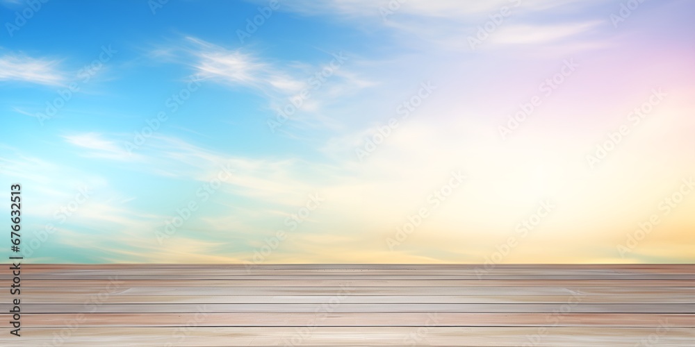 Spacious Copy Space, Empty Product Display with Open Sky Background, Ideal for Banner Ads and Promotions Spacious Copy Space, Empty Product Display with Open Sky Background, Ideal for Banner Ads and Promotions