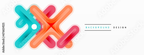 Minimal geometric background cross line. Design for wallpaper, banner, background, landing page, wall art, invitation, prints, posters