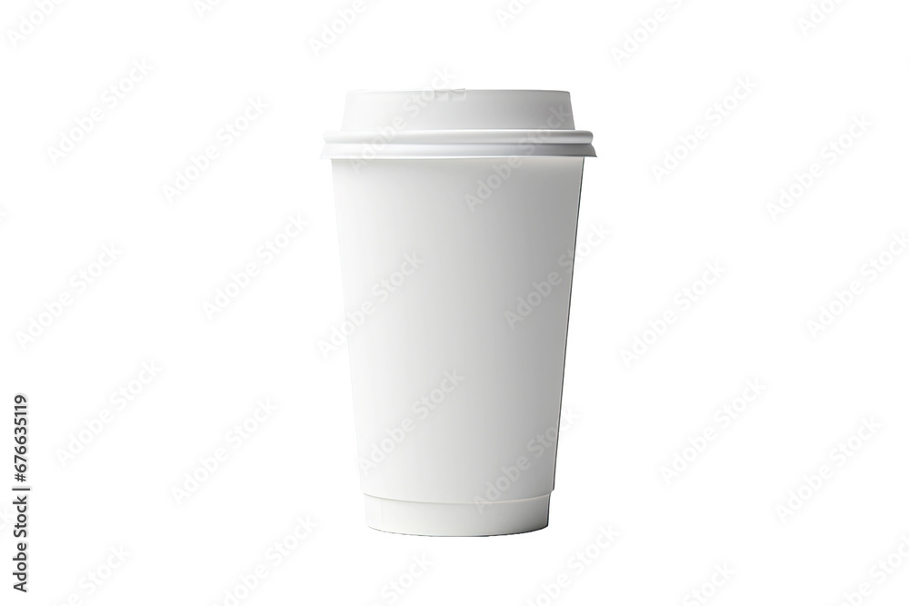 A disposable coffee cup to go isolated on white background A disposable coffee cup to go isolated on white background