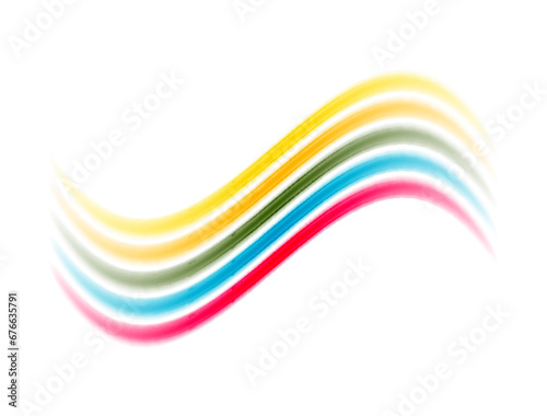 A vibrant and playful design featuring rainbow-color lines arranged in a dynamic composition, perfect for adding a pop of color to any project