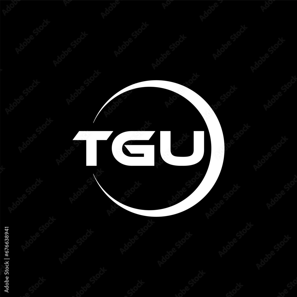 TGU letter logo design with black background in illustrator, cube logo, vector logo, modern alphabet font overlap style. calligraphy designs for logo, Poster, Invitation, etc. TGU letter logo design with black background in illustrator, cube logo, vector logo, modern alphabet font overlap style. calligraphy designs for logo, Poster, Invitation, etc.