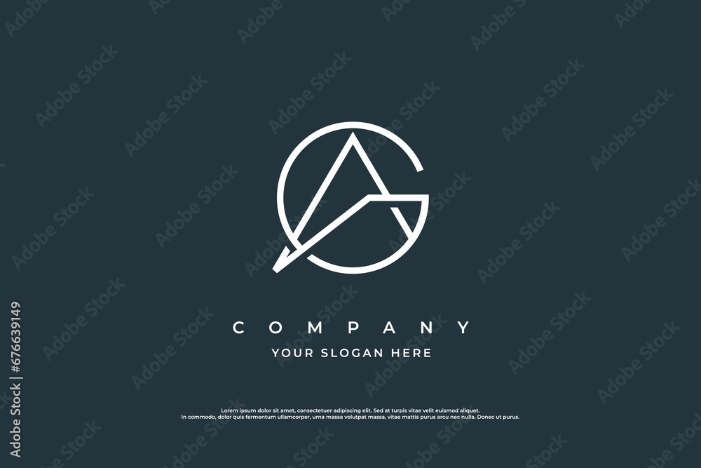 Minimal Letter AG or GA Logo Design Vector Minimal Letter AG or GA Logo Design Vector