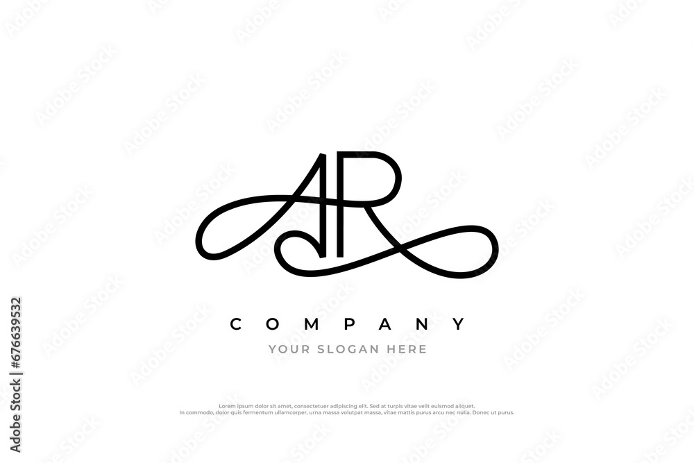 Luxury Initial Letter AR Monogram Logo Design Vector Luxury Initial Letter AR Monogram Logo Design Vector