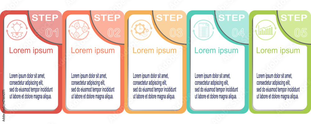 Vector Infographic design business template with icons and 5 options or steps.You can used for process diagram, presentations, workflow layout, banner, flow chart.