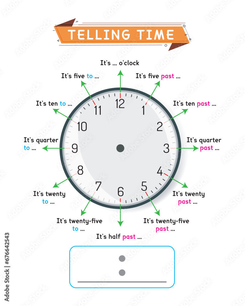 Naklejka premium Telling Time Blank