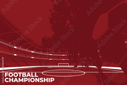 Football Soccer League Championship Background Vector for Poster and Flyer