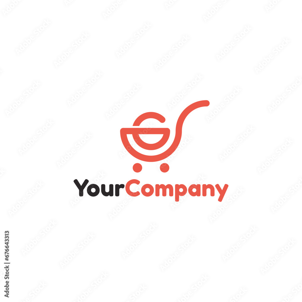 shopping cart logo initials G shopping cart logo initials G