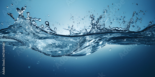 Water splash with bubbles and water droplets ,Water splash with bubbles and water droplets , water background with waves and drop falling with generative ai