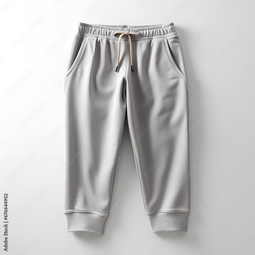 white sweatpants on a white background white sweatpants on a white background