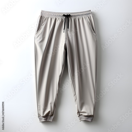 gray sweatpants on a white background © Lin_Studio