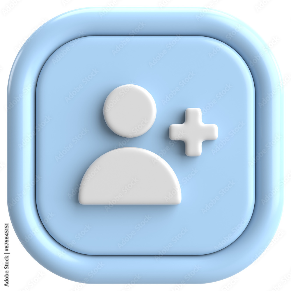 Obraz premium 3D follow button. 3D illustration.