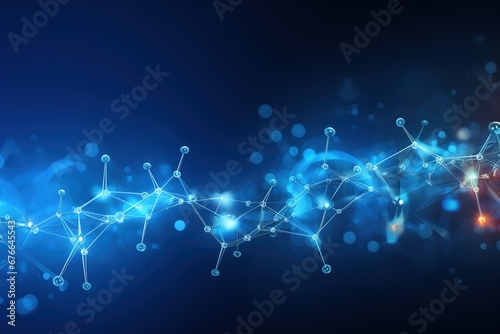 biotechnology network, science or medical background, generative ai. photo