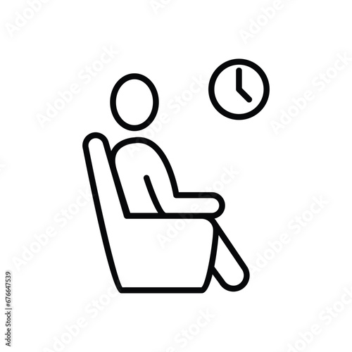 Waiting room vector icon