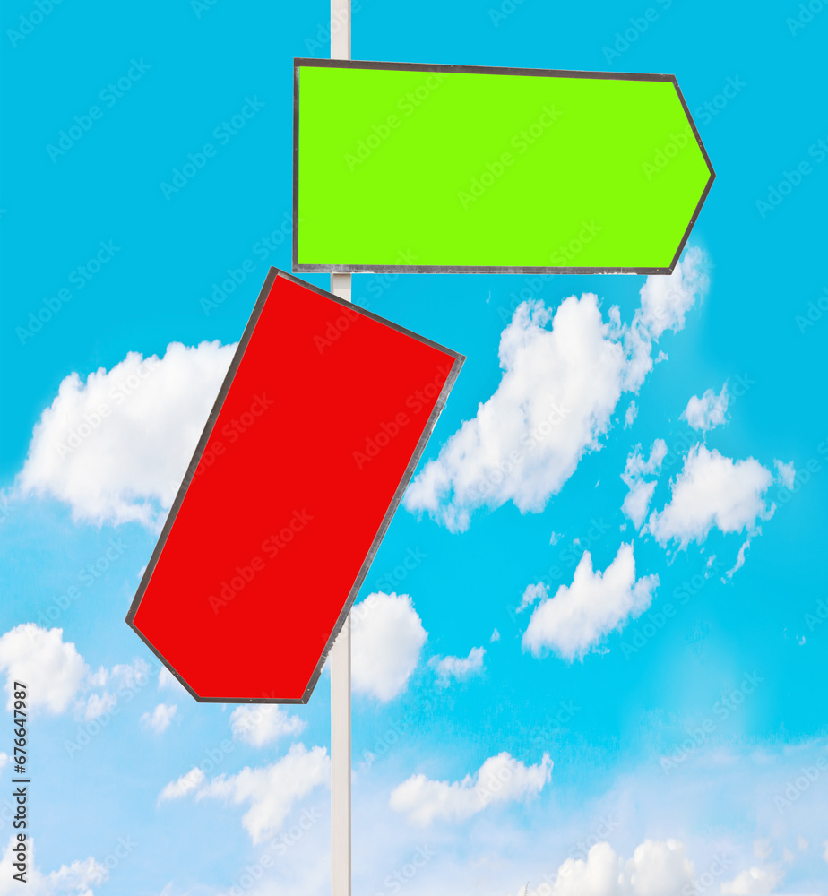 Blank billboard on sky background Blank billboard on sky background