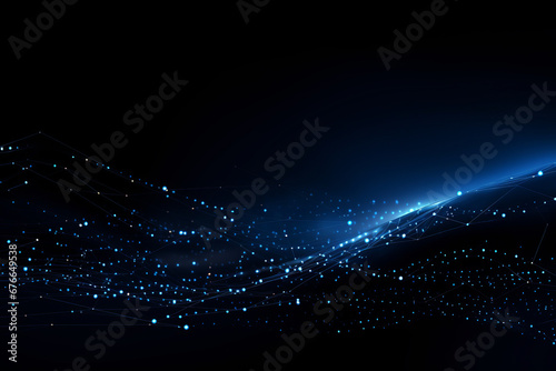 Abstract business futuristic background with glowing lines. Data technology © ink drop