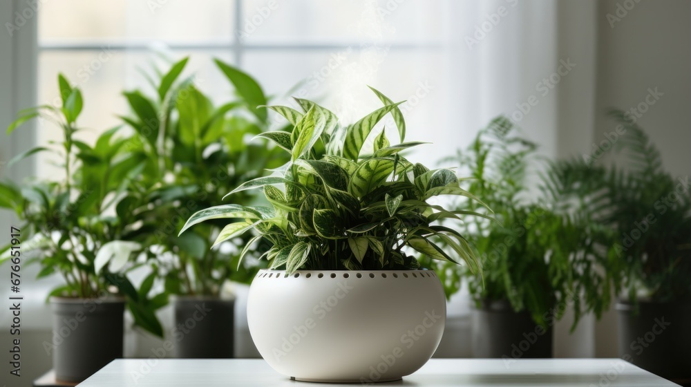 Oxygen production, air purification, stress reduction, a silent companion for every room. National Houseplant appreciation day concept.