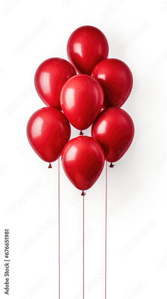 Red ballon isolate on white background