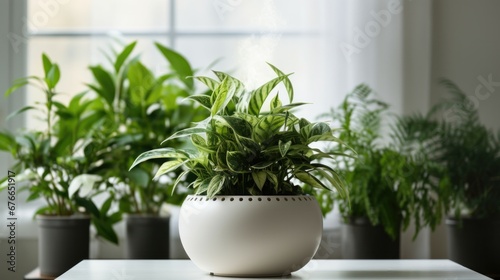 Oxygen production  air purification  stress reduction  a silent companion for every room. National Houseplant appreciation day concept.