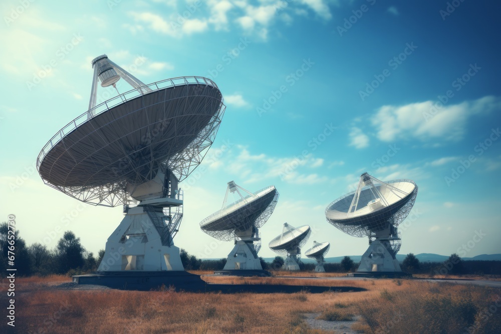 Parabolic Antennas of a Satellite Communication System Generative Ai