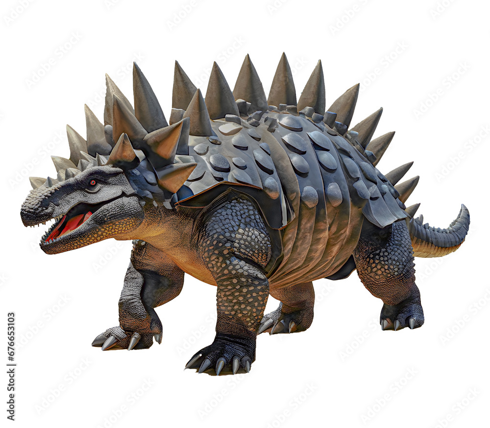 Fototapeta premium ankylosaurus dino isolated, transparent