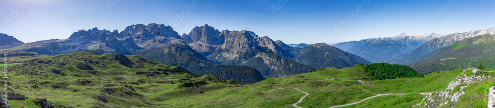 Landscape to the Spinale Mount. Trentino-Alto Adige, Italy