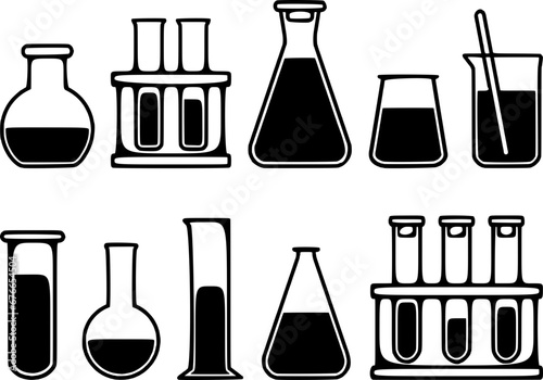 Colorful Test Tubes and Beakers | Science Laboratory Equipment