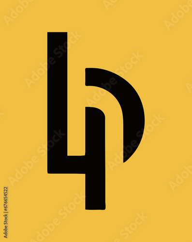 Black Letter L on Yellow Background | Simple Logo