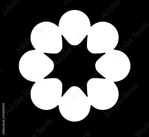 White Flower on Black: A Simple Logo with Endless Potential