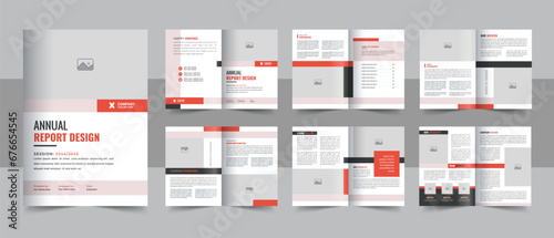 Corporate business Annual report template with cover, back and inside pages, Company Profile Brochure or Annual Report Template