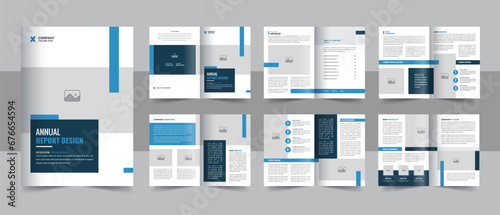 Corporate business Annual report template with cover, back and inside pages, Company Profile Brochure or annual report brochure vector photo