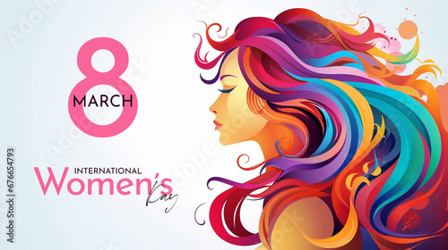 International Women's Day 8 March Poster Design photo
