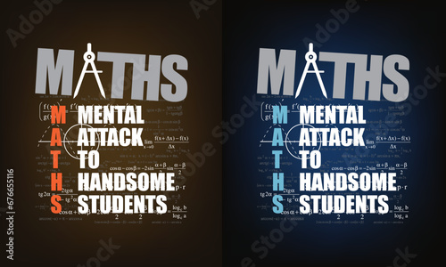 Math t-shirt design vector