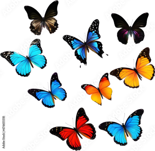 Colorful butterfly clipart for decoration.  photo