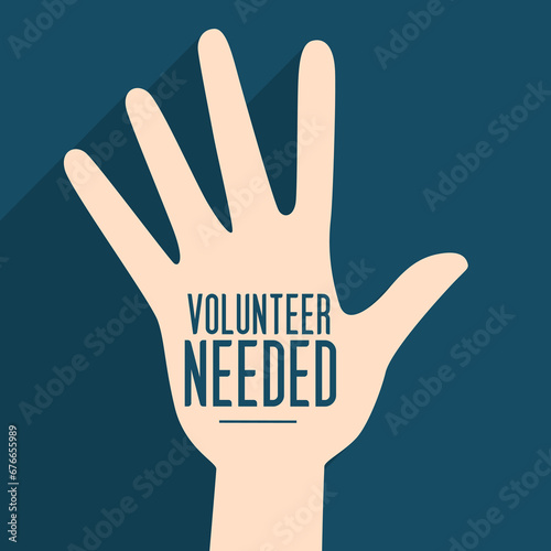 volunteer needed assistance background for social campaign