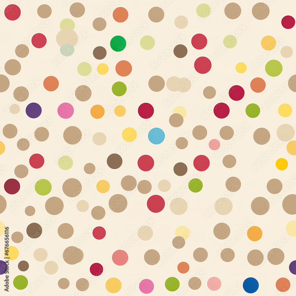 Colorful dots abstract repeat pattern