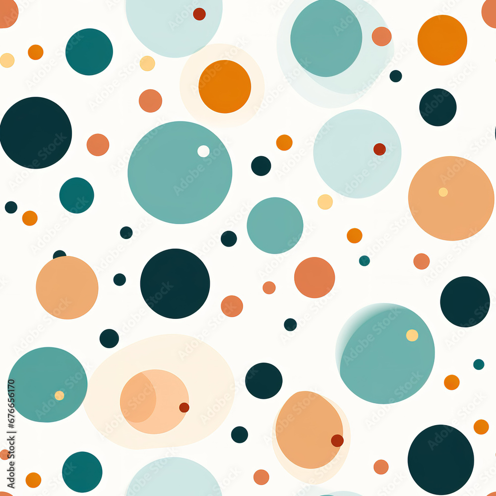 Colorful dots abstract repeat pattern