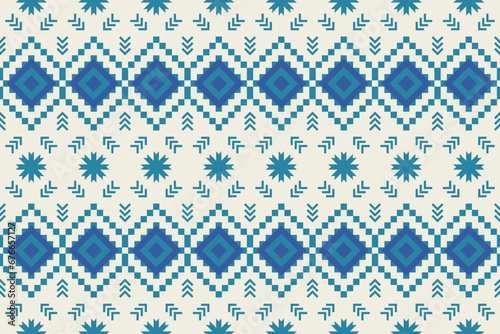 Native ikat fabric.Aztec geometic art ornament design for carpet,wallpaper,clothing,wrapping,textile.Damask style pattern for textile and decoration.Seamless pattern in tribal.