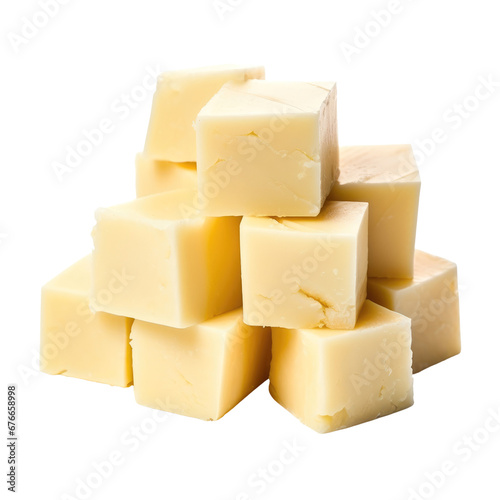 Stacked Cheese Cubes Tower