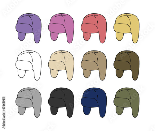 帽子のイラストセット