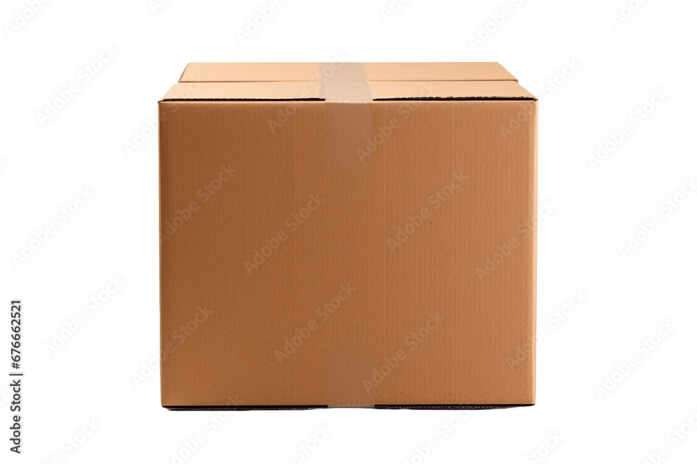 Cardboard box isolated on white background with clipping path Cardboard box isolated on white background with clipping path