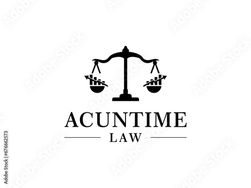 Financial and business economics law scales logo