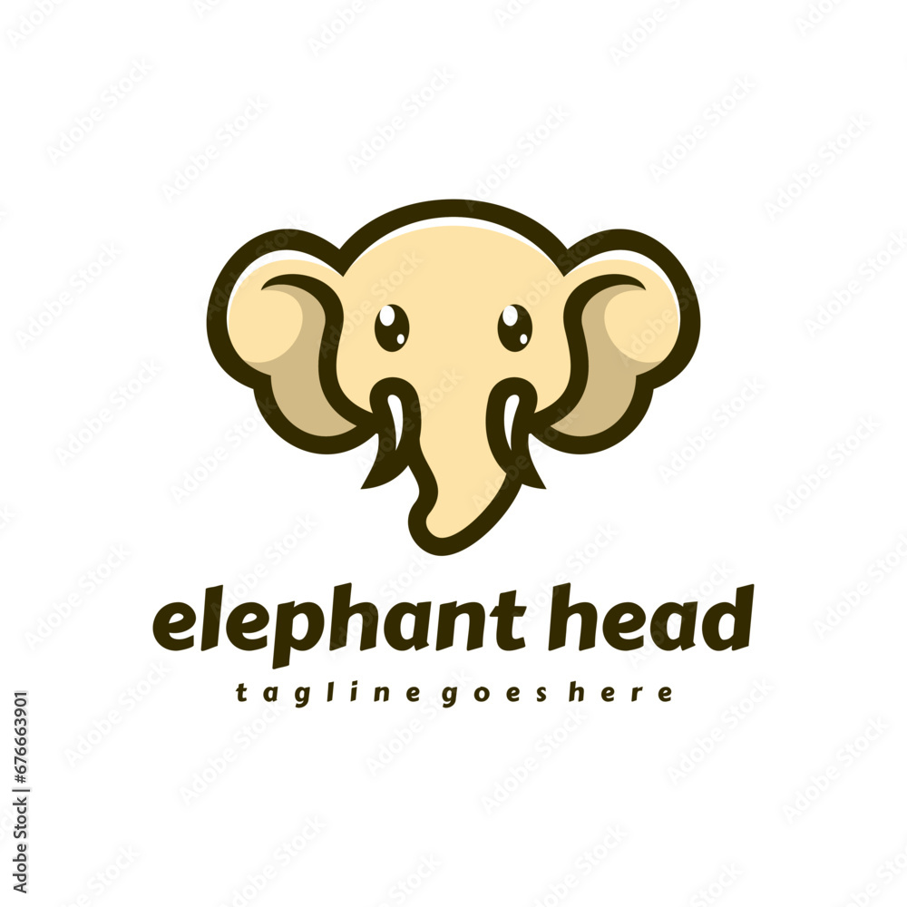  vector elephant mascot design