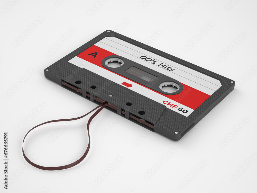 Naklejka premium Cassette tape 00's hits