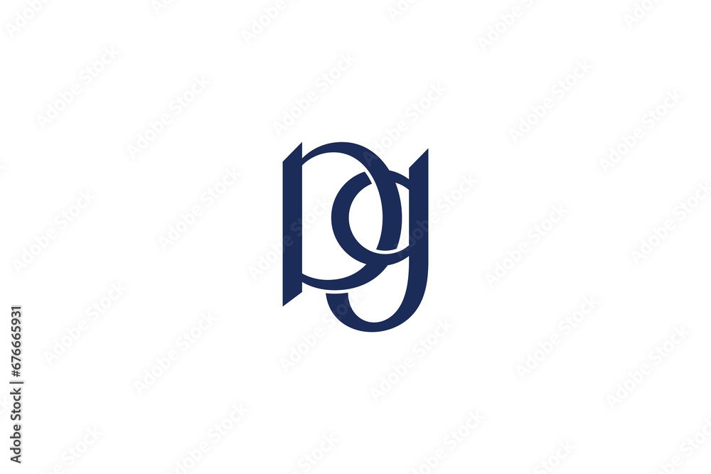 D, G, DG blue handwritten monogram logo vector D, G, DG blue handwritten monogram logo vector
