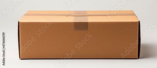 big cardboard box ready to send on white background © istia