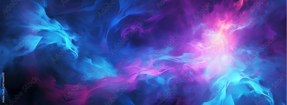 blue and purple smoke, AI generated