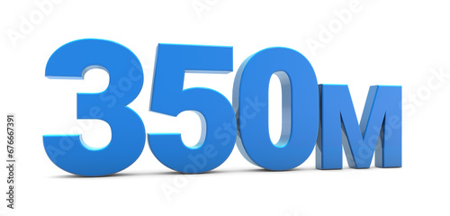 Free Download 350M sign isolated on transparent background. Thank you for 350M followers 3D. 3D rendering	 - GFXLoad